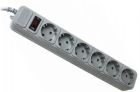 Power filtr 4.5м Gembird, 6 розеток, сірий (SPG6-G-15G)