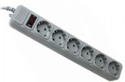 Power filtr 4.5м Gembird, 6 розеток, сірий (SPG6-G-15G)