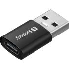 Мікрофон петличний Sandberg Streamer USB Clip USB-A/USB-C, провідний, кабель 3м, чорний (126-40)