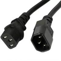 Кабель живлення 220В 1.5 м, 0,75мм2 С13-С14 (подовжувач) (B00794)