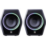 Акустична система 2.0 Defender Solar 9, 10Вт, Bluetooth, RGB підсвітка, USB, чорна (65939)