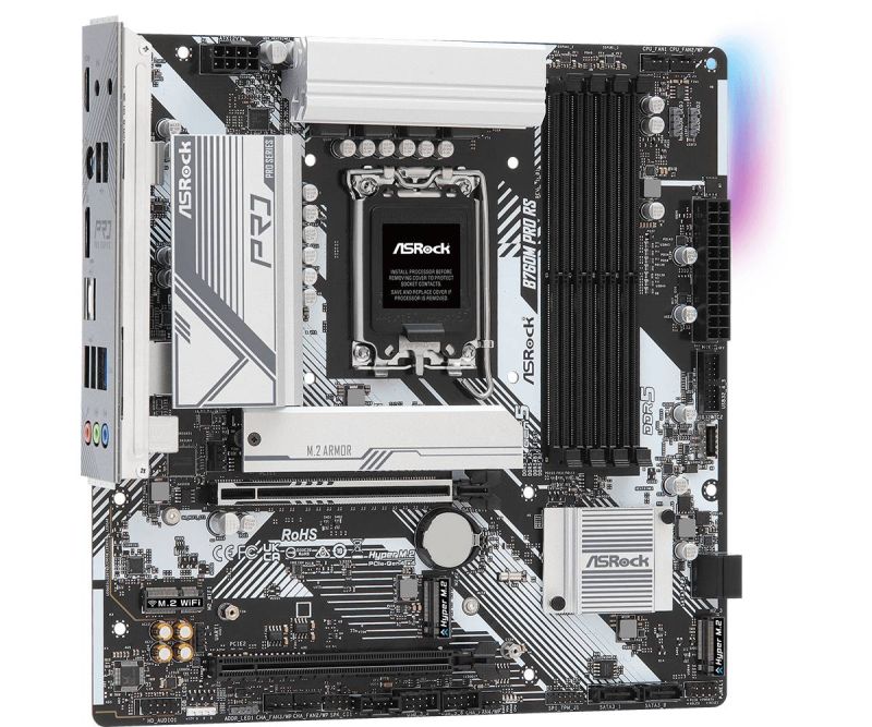 ASRock B760M PRO RS (1700/B760, 4*DDR5, 2xPCIex16, 4xSATA, 3xM.2, 2.5GLan, 7.1ch, mATX) (B760M PRO RS)
