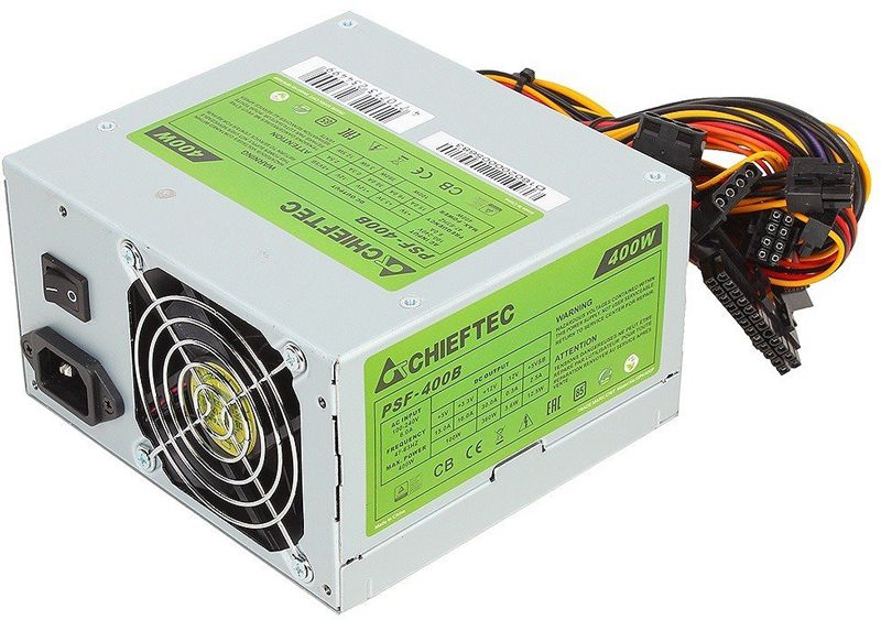 БЖ 400W Chieftec SMART PSF-400B, 80 mm, ~85%, Bulk (PSF-400B)