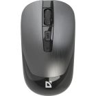 Мишка Defender Wave MM-995, бездротова, 4 кн. до 1600 dpi, безшумна, сіра (52993)