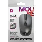 Мишка Defender Wave MM-995, бездротова, 4 кн. до 1600 dpi, безшумна, сіра (52993)