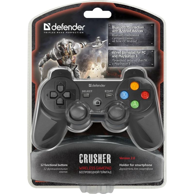 Геймпад Defender Crusher USB, Bluetooth, Li-Ion, PlayStation3/ПК/Android (64290)