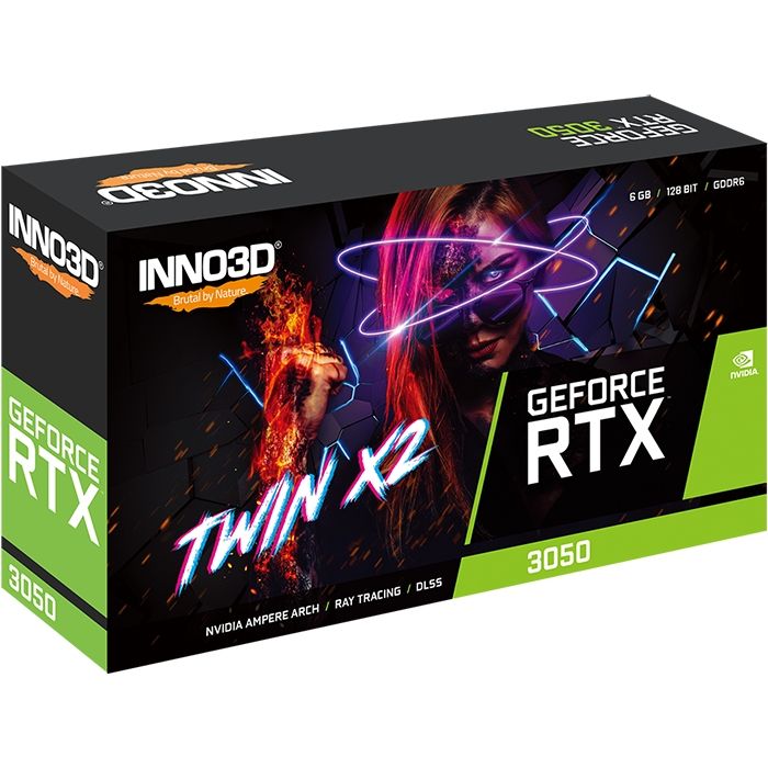 GeForce RTX3050 Inno3D Twin X2 V2, 6GB GDDR6 96bit PCI-E 4.0 (N30502-06D6-1880VA60)