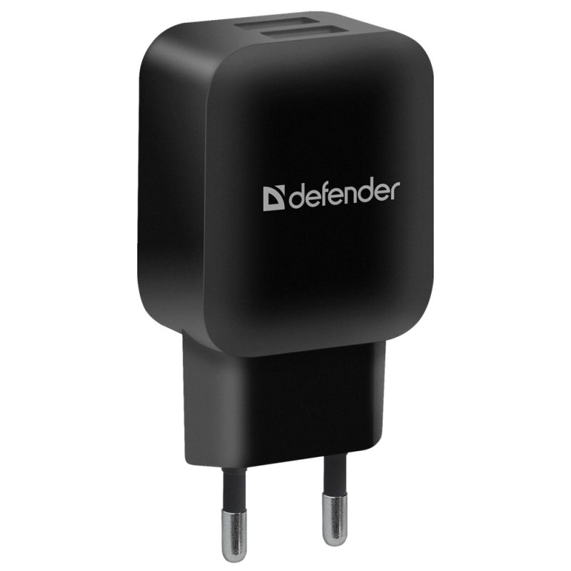 Зарядний пристрій 2xUSB 12W 2.1А EPA-13 чорний Defender (83840)