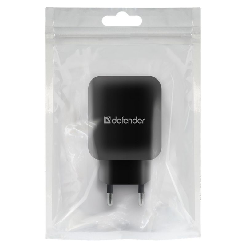 Зарядний пристрій 2xUSB 12W 2.1А EPA-13 чорний Defender (83840)