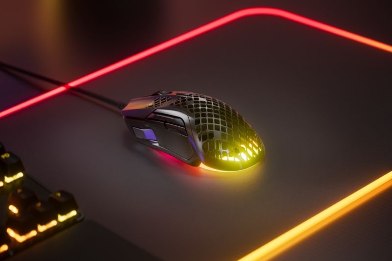 Мишка SteelSeries Aerox 5, RGB, 18000dpi., 9кн., чорна (62401)