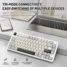 Клавіатура ігрова механічна Attack Shark X86 82кл.RGB,Wireless,Matcha Switch, Starlight White (X86SW_AS)