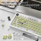 Клавіатура ігрова механічна Attack Shark X86 82кл.RGB,Wireless,Matcha Switch, Starlight White (X86SW_AS)