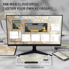 Клавіатура ігрова механічна Attack Shark X86 82кл.RGB,Wireless,Matcha Switch, Starlight White (X86SW_AS)