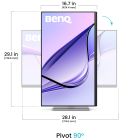 TFT 31.5" BenQ MA320U, IPS, 4K, 2хHDMI, USB-C, HAS, Pivot, кол., сріблясто-сірий (9H.LMXLB.QBE)