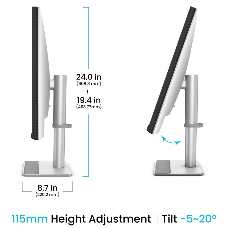 TFT 31.5" BenQ MA320U, IPS, 4K, 2хHDMI, USB-C, HAS, Pivot, кол., сріблясто-сірий (9H.LMXLB.QBE)