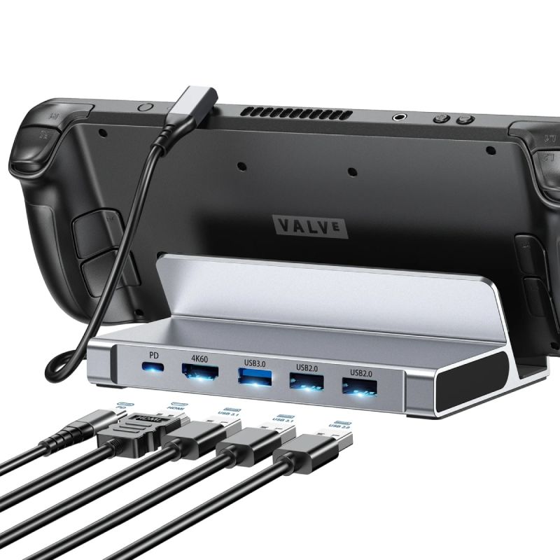 Док-станція USB3.1 Type-C --> HDMI 4K60Hz/USB 3.0x2/USB 2.0/Type-C PD 100W Hub 7-in-1 Choetech (HUB-M77-GY)
