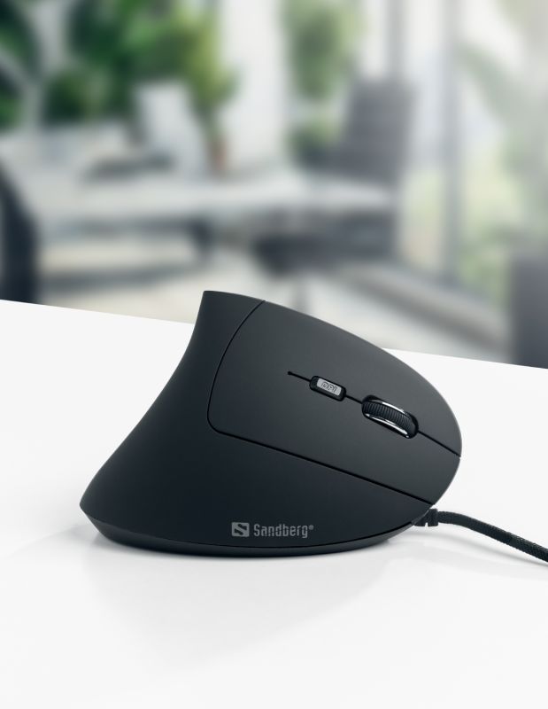 Мишка Sandberg Wired Vertical Mouse Pro 2400 dpi.6кн.1.5м чорна (630-14)