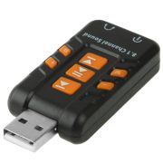 Звукова карта USB AUX jack, 2*TRS (Mic + Ear) Virtual 8.1 Channel чорний, RTL (B00226)