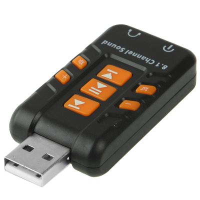 Звукова карта USB AUX jack, 2*TRS (Mic + Ear) Virtual 8.1 Channel чорний, RTL (B00226)