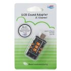 Звукова карта USB AUX jack, 2*TRS (Mic + Ear) Virtual 8.1 Channel чорний, RTL (B00226)