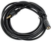Кабель AUX Audio TRS M/F 5.м чорний OEM (B00344)