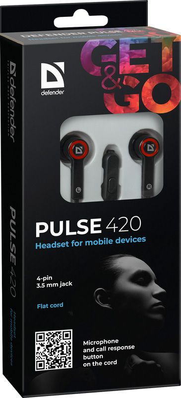 Гарнітура для смартфонів Defender Pulse 420 Red (63424)