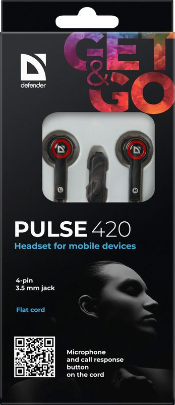 Гарнітура для смартфонів Defender Pulse 420 Red (63424)