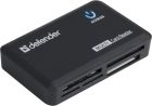 Card Reader Optimus, 6-slots, USB2.0, compact, зовнішній, чорний Defender (83501)