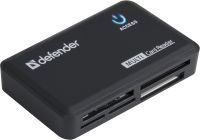 Card Reader Optimus, 6-slots, USB2.0, compact, зовнішній, чорний Defender (83501)