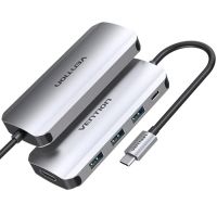 Док-станція USB3.1 Type-C --> HDMI 4K30Hz/USB 3.0х3//PD 100W 5-in-1 Vention (THFHB)