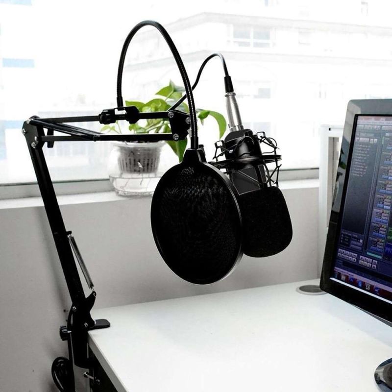 Ігровий стрім мікрофон Media-Tech Професійний набір XLR USB чорний (MT397K)
