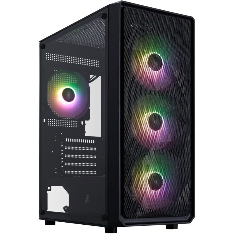 Корпус 1stPlayer Black без БП (FD3-M-BK-4F7)