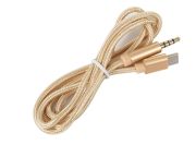 Кабель AUX Type-C - TRRS Audio M/M 1м Gold (S0995)