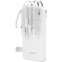 УМБ Dudao 10000mAh K11 10W USB-A,USB-C,microUSB, with USB-A/USB-C/Lightning/MicroUSB cables White (6977196681860)