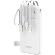 УМБ Dudao 10000mAh K11 10W USB-A,USB-C,microUSB, with USB-A/USB-C/Lightning/MicroUSB cables White (6977196681860)