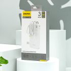 УМБ Dudao 10000mAh K11 10W USB-A,USB-C,microUSB, with USB-A/USB-C/Lightning/MicroUSB cables White (6977196681860)