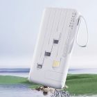 УМБ Dudao 10000mAh K11 10W USB-A,USB-C,microUSB, with USB-A/USB-C/Lightning/MicroUSB cables White (6977196681860)