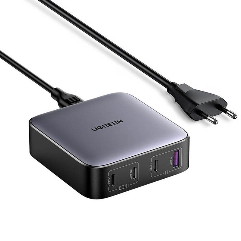 Зарядний пристрій 4xUSB 100W (3хUSB-C+USB-A) Gan Nexode чорний CD328 Ugreen Desktop Fast Charger (90928)