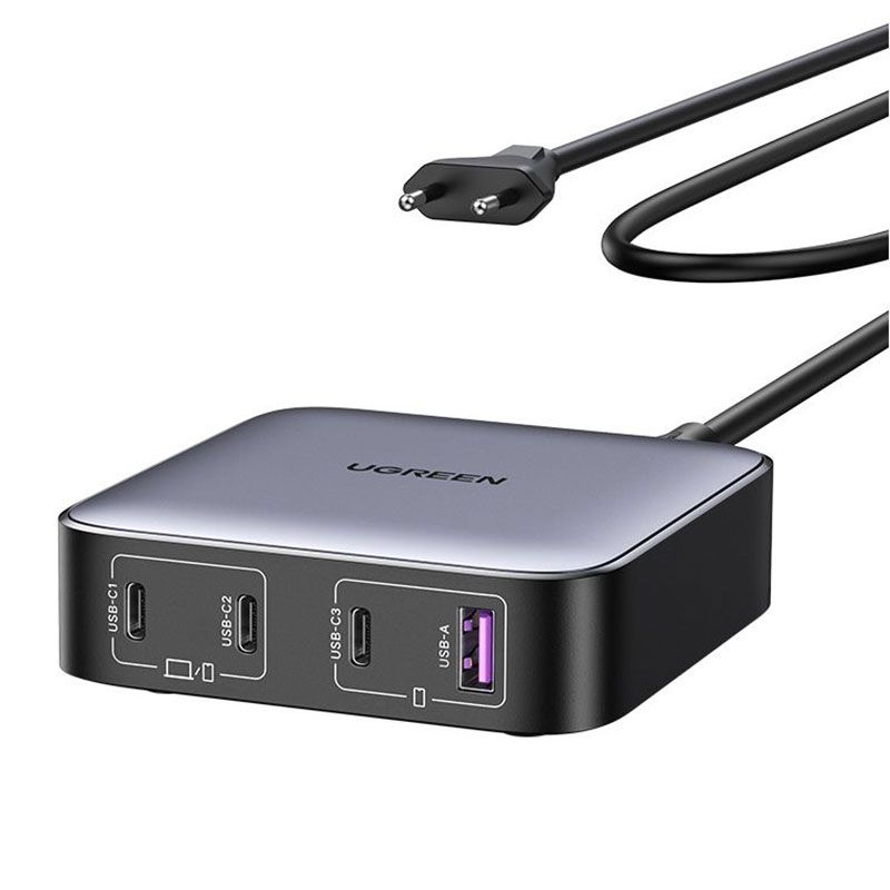 Зарядний пристрій 4xUSB 100W (3хUSB-C+USB-A) Gan Nexode чорний CD328 Ugreen Desktop Fast Charger (90928)