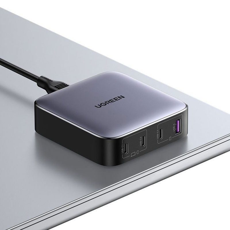 Зарядний пристрій 4xUSB 100W (3хUSB-C+USB-A) Gan Nexode чорний CD328 Ugreen Desktop Fast Charger (90928)