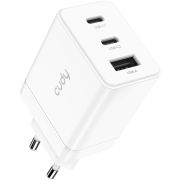 Зарядний пристрій 3xUSB 67W, (GaN, 1хUSB-C, QC+PD 3.0, вилка ЄС, для iPhone 12) , Cudy (CH67)