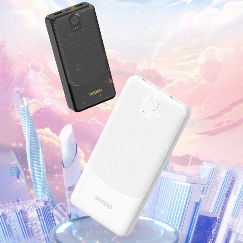 УМБ Dudao 10000mAh K10 12W 2xUSB-A,USB-C (IN) Black (6977196682164)