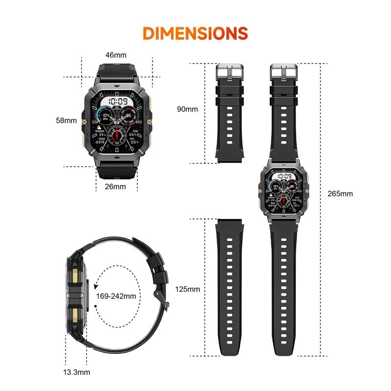 Годинник Oukitel BT101 Black (6931940739825)