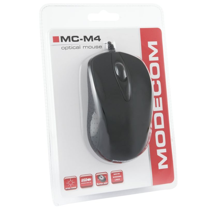 Мишка  Modecom MC-M4.1, 3кн., 1200dpi, Black OEM (White box) (M-MC-00M4.1-100)