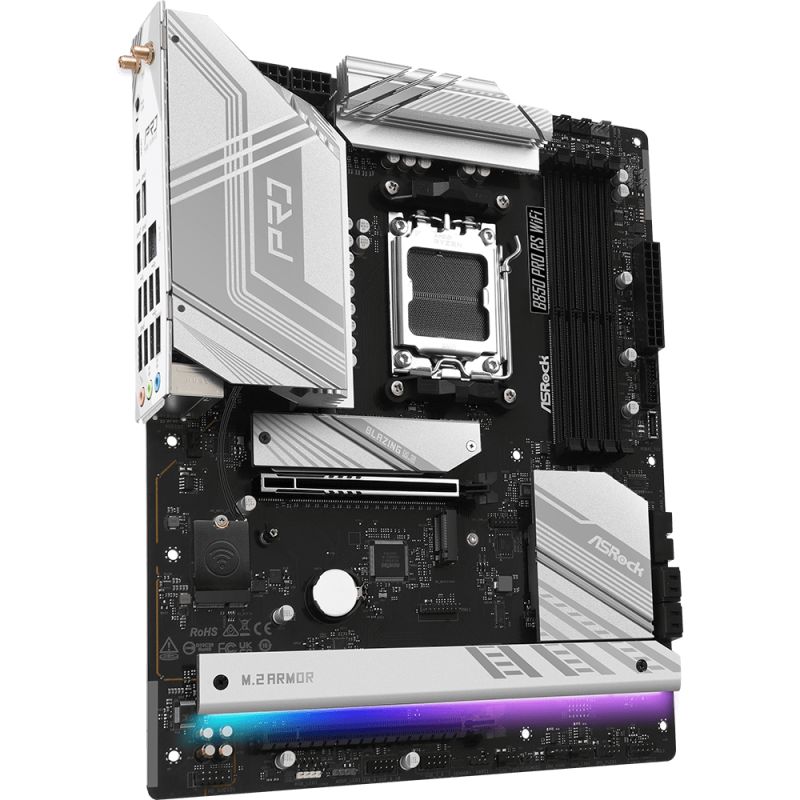 ASRock B850 Pro RS WiFi (AM5/B850, 4*DDR5, 2xPCIex16, HDMI/DP, 4xSATAІІІ,4xM.2, 2.5GLan, ATX) (B850 Pro RS WiFi)