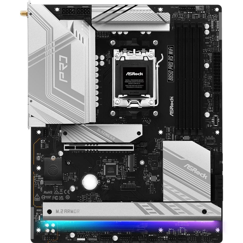 ASRock B850 Pro RS WiFi (AM5/B850, 4*DDR5, 2xPCIex16, HDMI/DP, 4xSATAІІІ,4xM.2, 2.5GLan, ATX) (B850 Pro RS WiFi)