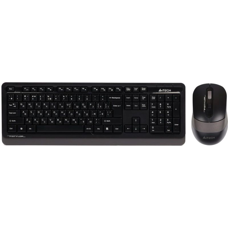 Комплект (клавіатура, миша) бездротовий A4Tech FG1010S Black/Grey (FG1010S (Grey))