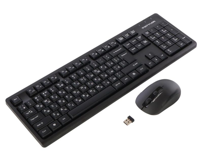 Комплект (клавіатура, миша) бездротовий A4Tech FG1200S Black (FG1200S (Black))