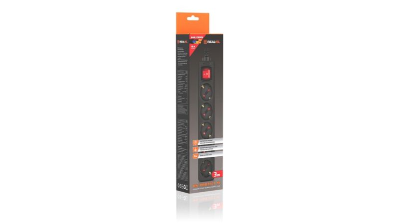 Фильтр питания REAL-EL RS-Protect M 10м Black (EL122300037)