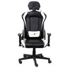 Кресло для геймеров 1stPlayer FK2 Black White (FK2-BKWH)